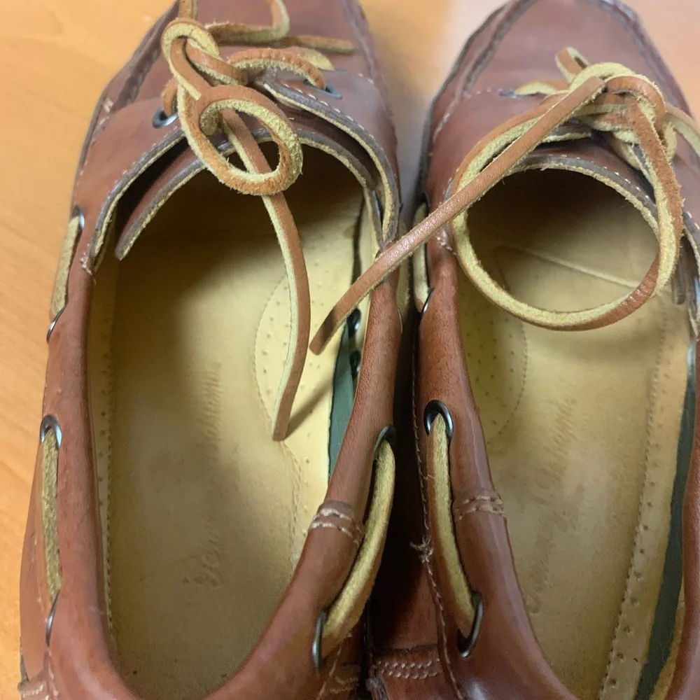 Tommy Bahama Brown Leather Men's Boat Shoes Size 9